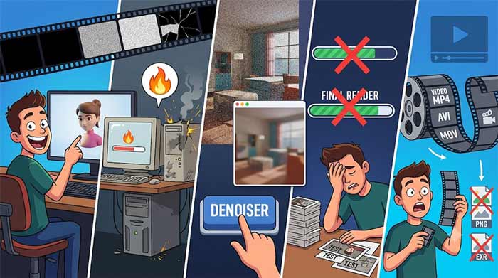 اشتباهات رایج هنگام انتخاب موتور رندر انیمیشن