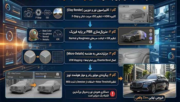 معماری, موتور رندر, نرم افزار نقشه راه ۴ گام عملی برای رسیدن به خروجی ۱۰۰٪ واقعی