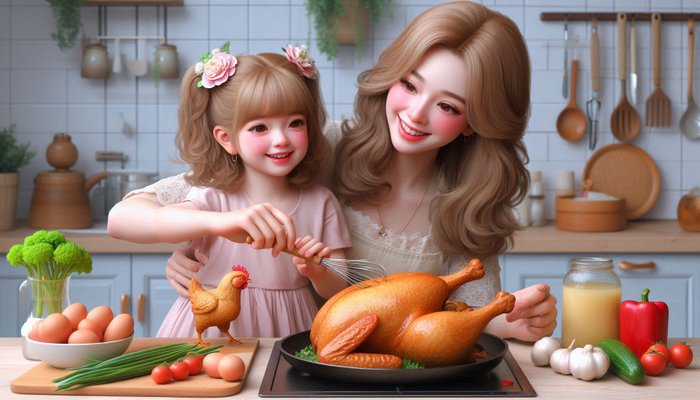 آشپزی مادر و فرزند